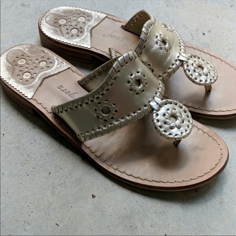 Jack Rogers Platinum Sandals - Picture 2 of 5
